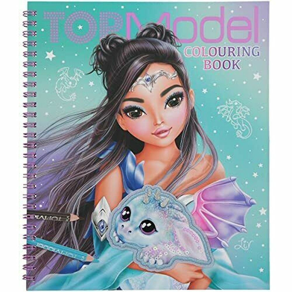 Top Model Colouring Book with Sequins