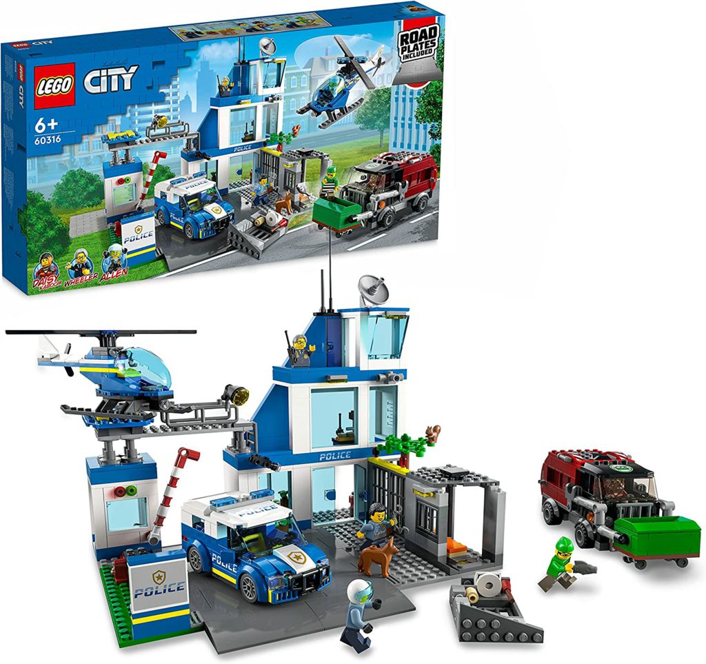 LEGO 60316 City Police Station with Van, Garbage Truck and Helicopter