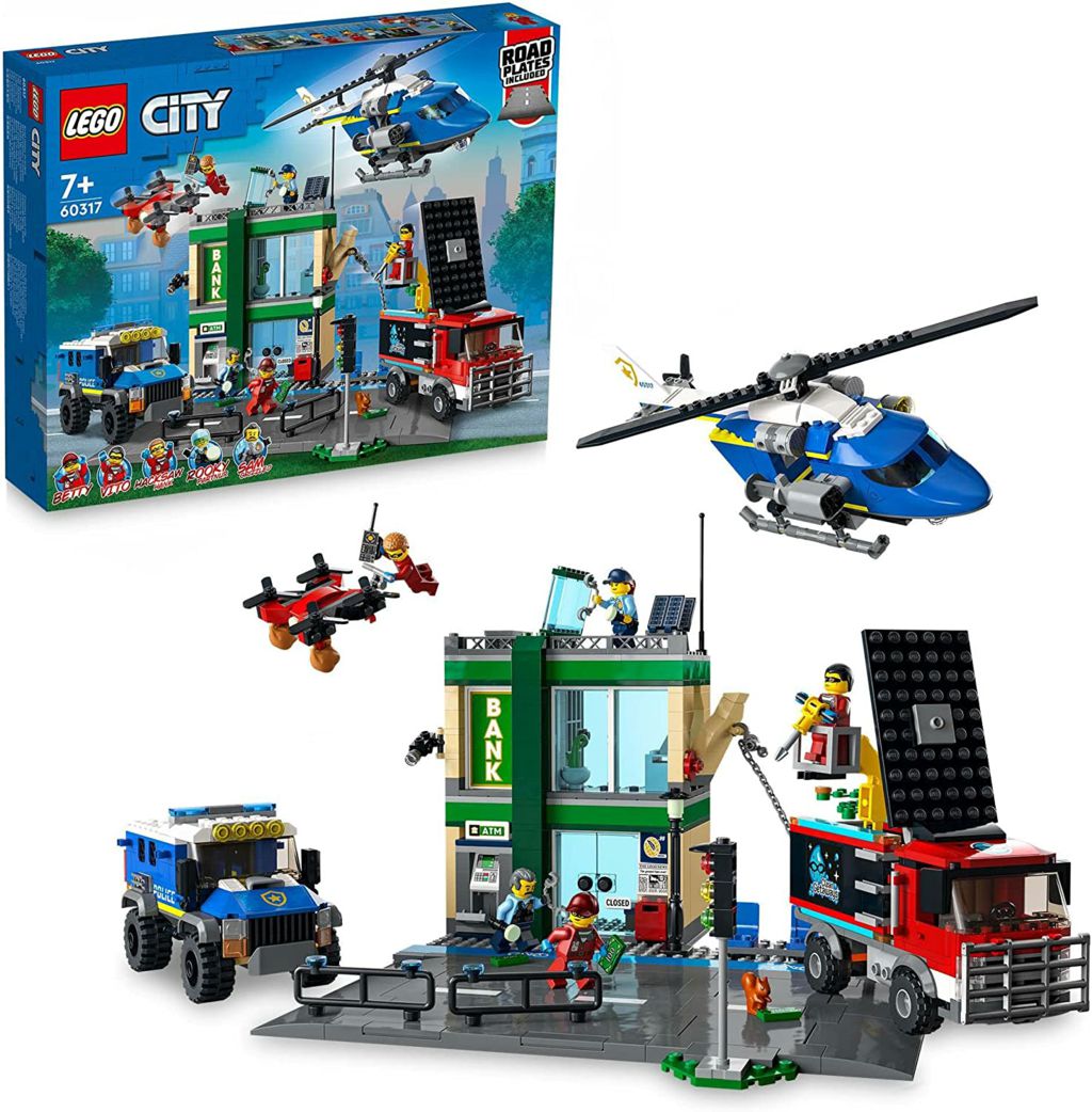 LEGO 60317 City Police Chase at the Bank with Helicopter, Drone and 2 Trucks