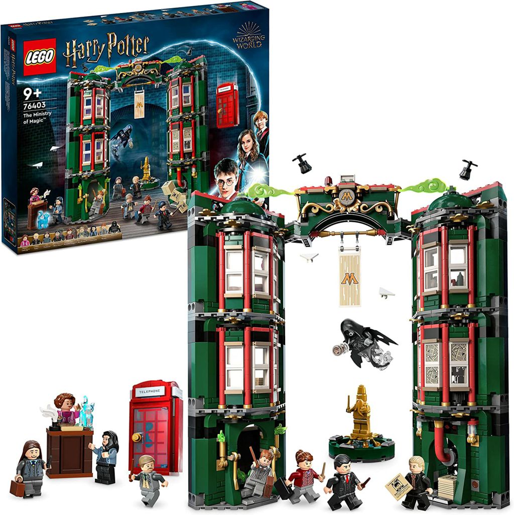 LEGO 76403 Harry Potter The Ministry of Magic Modular Model Building Set with 12 Minifigures and Transformation Feature