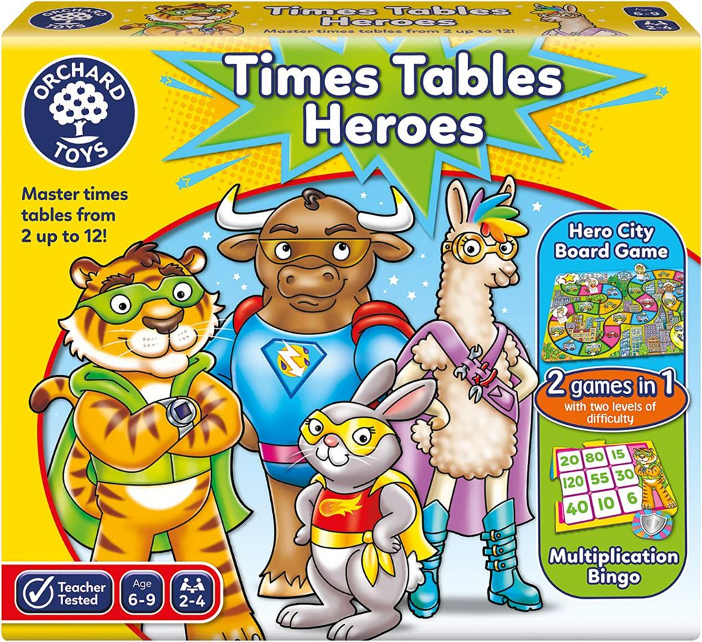 Times Tables Heroes Game, Educational Game, Practice Times Tables From 2-12, Multiplication Game