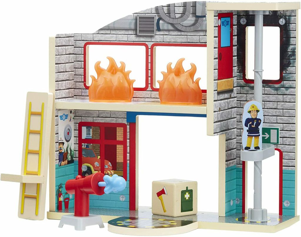 FIREMAN SAM WOODEN FIRE STATION - Toys 'N' Things
