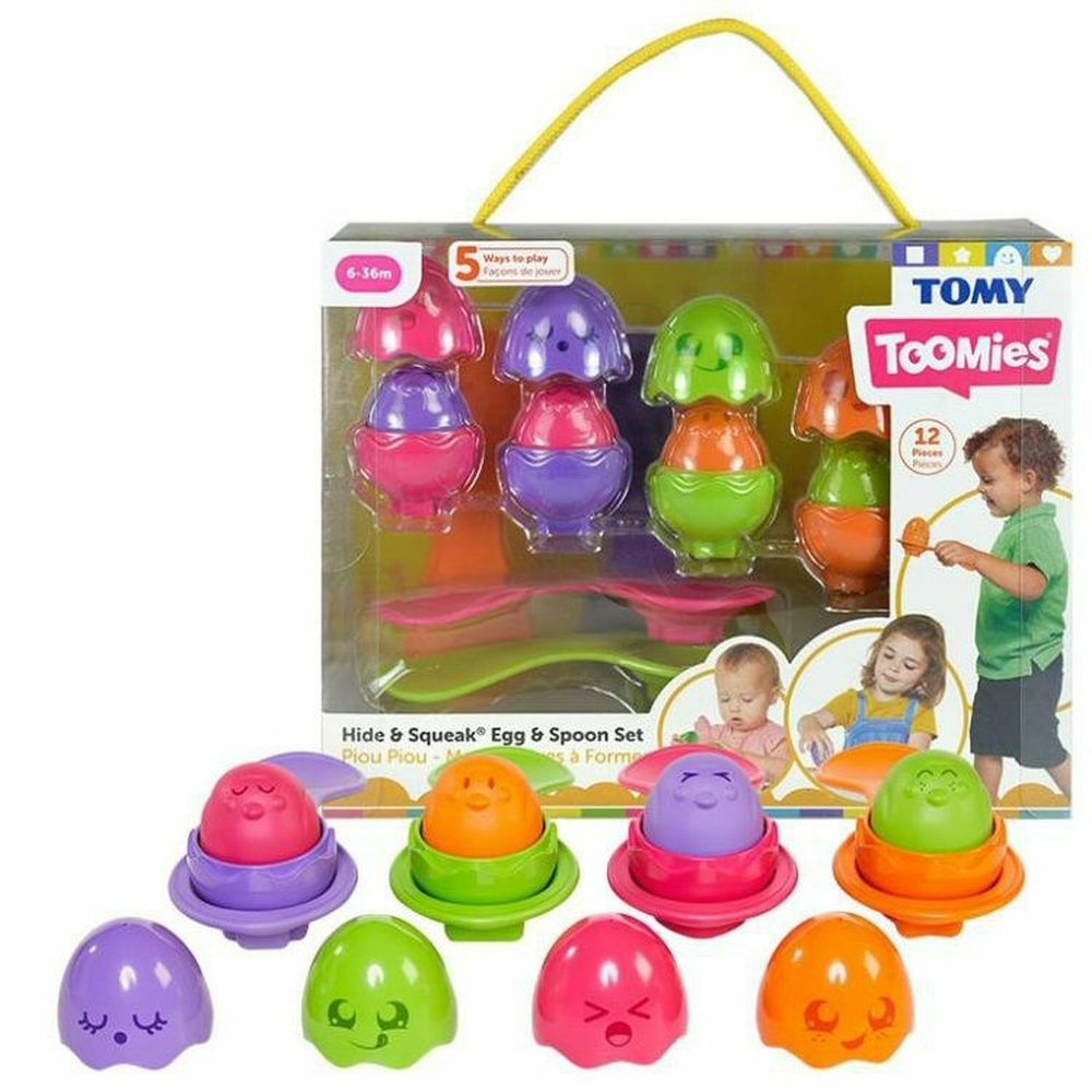 Tomy Toomies Hide and Squeak Egg and Spoon Set