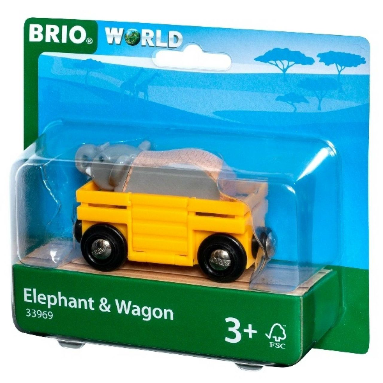 BRIO Elephant and Wagon