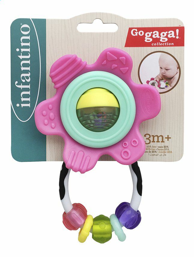 infantino Shake and Teethe Gummy Flower Rattle